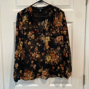 Sheer Floral Blouse